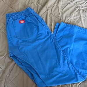 Dickies Women's Bright Blue boot cut scrub pants